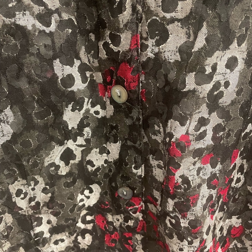 Ruby Rd. Black and Red Button Down Shirt - Picture 3 of 5